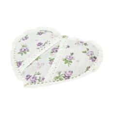 Прихватка Прованс Lilac Rose сердце с кружевом 18*18 см - фото
