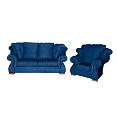 Комплект мягкой мебели Dynasty синий - фото