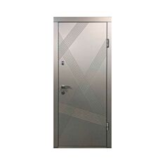 Двери металлические Министерство Дверей ПК-163 Грей/Алюминий тисненый 86*205 правые - фото