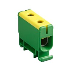 Клемма на 2 провода Ensto 2*2,5-55 желто-зеленая - фото