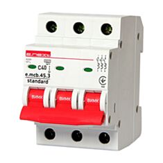 Автоматичний вимикач E.NEXT e.mcb.stand.45.3.C40 s002035 3P C 40 А 4,5 кА - фото