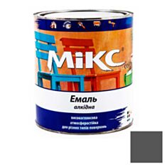 Емаль алкідна MIKS Color ПФ-115 глянцева темно-сіра 2,8 кг - фото