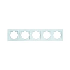 Рамка п'ятимісна Титан 91565 горизонтальна біла - фото