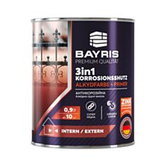 Эмаль алкидная Bayris 3 в 1 антрацит 0,9 кг - фото