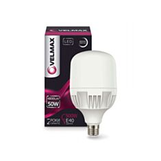 Лампа світлодіодна Velmax LED V-A118 50W E27-E40 6500K 4500Lm кут 240° - фото