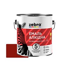 Емаль алкідна Зебра ПФ-266 для підлоги червоно-коричнева(87) 0,9 кг - фото
