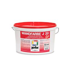 Интерьерная краска вододисперсионная Jobi Wandfarbe J20 белая 1,5 кг - фото