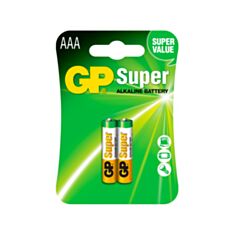 Батарейка GP SUPER ALKALINE 24A-2UE2 LR03 AAA 1,5V 2 шт - фото
