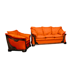 Комплект м'яких меблів Firenze помаранчевий - фото