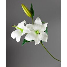 Искусственный цветок Лилия силиконовая 007FR-1/white 75см - фото