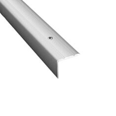 Порог алюминиевый ТИС АС20-с18 лестничный рифленый 25*20 мм 1,8 м серебро - фото