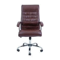 Кресло для руководителей Richman Принстон хром коричневое - фото
