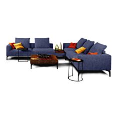 Комплект мягкой мебели Окленд синий - фото