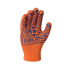 Перчатки рабочие Doloni 584 с ПВХ покрытием оранжевые - фото