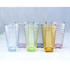 Набор стаканов цветных GW-8547 450 мл H14,5 см 6 шт - фото