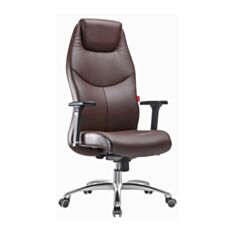 Кресло для руководителя Kresla Lux F195 темно-коричневое - фото