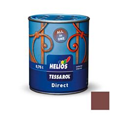 Эмаль антикоррозионная Helios Tessarol Direct 3 в 1 шоколадно-коричневая 0,75 л - фото