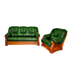 Комплект мягкой мебели 4090 зеленый - фото