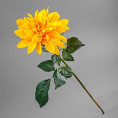 Искусственный цветок Георгина желтая 8014LX1 80см - фото