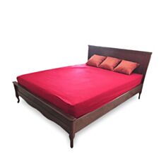 Ліжко Амальтея з прямим дерев'яним узголів'ям 160*200 - фото