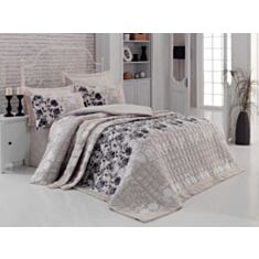 Комплект постельного белья Cotton Box Comfort Set Lena Gri 2,0 (покрывало + КПП) - фото