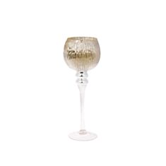 Підсвічник скляний BonaDi 527-712 35 см шампань - фото