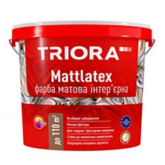 Фарба інтер'єрна акрилова Triora Mattlatex матова біла 10 л - фото