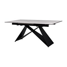 Стол обеденный раскладной Vetro Бруно TML-880 240*89,5 см white marble/black - фото