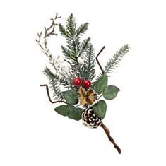 Декоративна новорічна гілка Elisey Зимова ялина 035NM - фото