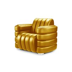 Кресло DLS XXL желтое - фото