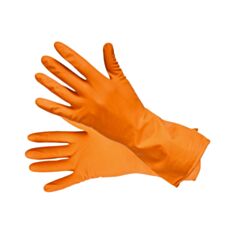 Перчатки хозяйственные Doloni 4546 латексные оранжевые L - фото