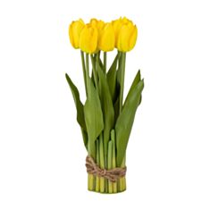 Декоративний букет тюльпанів Elisey 8931-010 25 см жовтий - фото