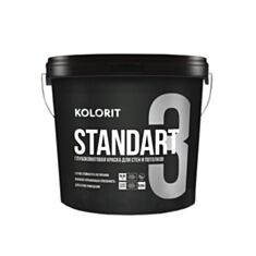 Интерьерная краска латексная Kolorit Standart 3 А белая 0,9 л - фото