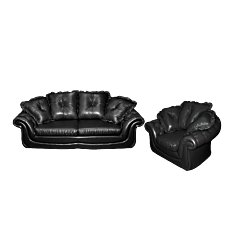 Комплект м'яких меблів Isadora чорний - фото