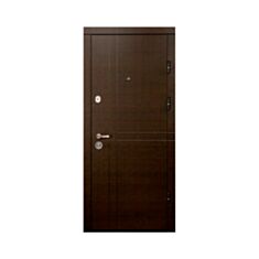 Двери металлические Министерство Дверей ПК-180/161 Венге горизонт темный/Царга шале 96*205 правые - фото
