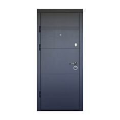 Двері металеві Міністерство Дверей ПК-188/193 Софт сірий темний/беж 96*205 см ліві з дзеркалом - фото