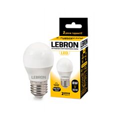 Лампа світлодіодна Lebron LED L-G45 8W E27 3000K 700Lm - фото
