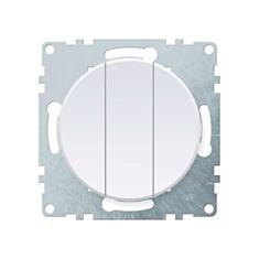 Выключатель трехклавишный OneKeyElectro белый - фото