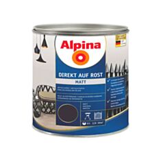 Емаль антикорозійна Alpina Direkt auf Rost 3в1 7016 антрацит 2,5 л - фото