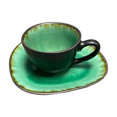 Набор чайный Olens Зеленая лагуна JM0142/JM0400 4 чашки и блюдца - фото