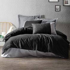 Комплект постельного белья Cotton Box Plain Line Ranforce Siyah&Gri 2,0 - фото