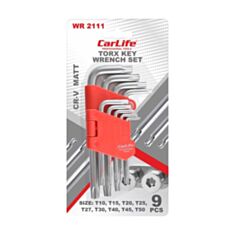 Набір торцевих ключів CarLife WR2111 з отвором 9 шт - фото