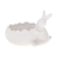 Кашпо декоративне BonaDi 733-387 Кролик 20 см біле - фото