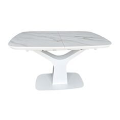 Стіл обідній розкладний Євродім UTAH Т-7083-1418 140*80 см white ceramic matt - фото