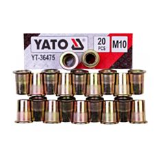 Нитогайка стальная YATO YT-36475 М10 21 мм 20 шт - фото