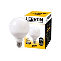 Лампа світлодіодна Lebron LED L-G95 15W E27 4100K 1350Lm кут 240° - фото