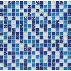Мозаика Vivacer HCB02 1,5*1,5 см 30*30 перламутрово-синяя - фото