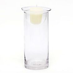 Підсвічник скляний зі з'ємною чашею BonaDi 527-C11 18,5 см - фото
