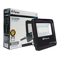Прожектор Feron LED LL-630 30W 6400K 230V чорний IP65 - фото