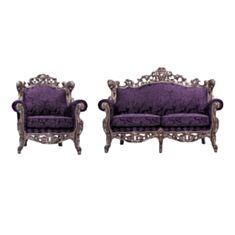 Комплект мягкой мебели Луара фиолетовый - фото